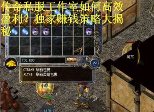传奇私服工作室如何高效盈利？独家赚钱策略大揭秘