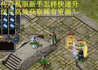 传奇私服新手怎样快速升级并高效获取稀有资源？