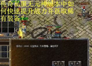 传奇私服无元神版本中如何快速提升战力并获取稀有装备？