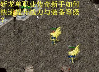 斩龙单职业传奇新手如何快速提升战力与装备等级？