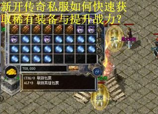 新开传奇私服如何快速获取稀有装备与提升战力？