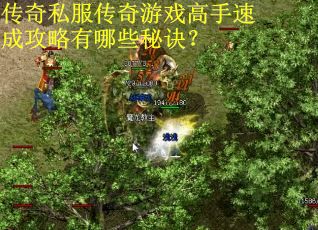 传奇私服传奇游戏高手速成攻略有哪些秘诀？