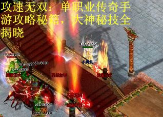 攻速无双：单职业传奇手游攻略秘籍，大神秘技全揭晓