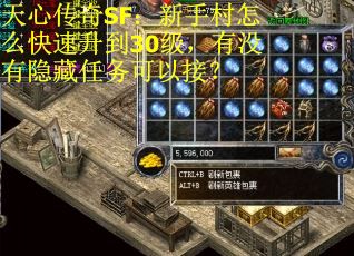 天心传奇SF：新手村怎么快速升到30级，有没有隐藏任务可以接？