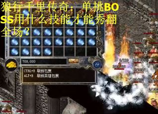 狼行千里传奇：单挑BOSS用什么技能才能秀翻全场？