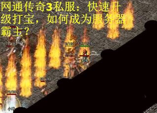 网通传奇3私服：快速升级打宝，如何成为服务器霸主？